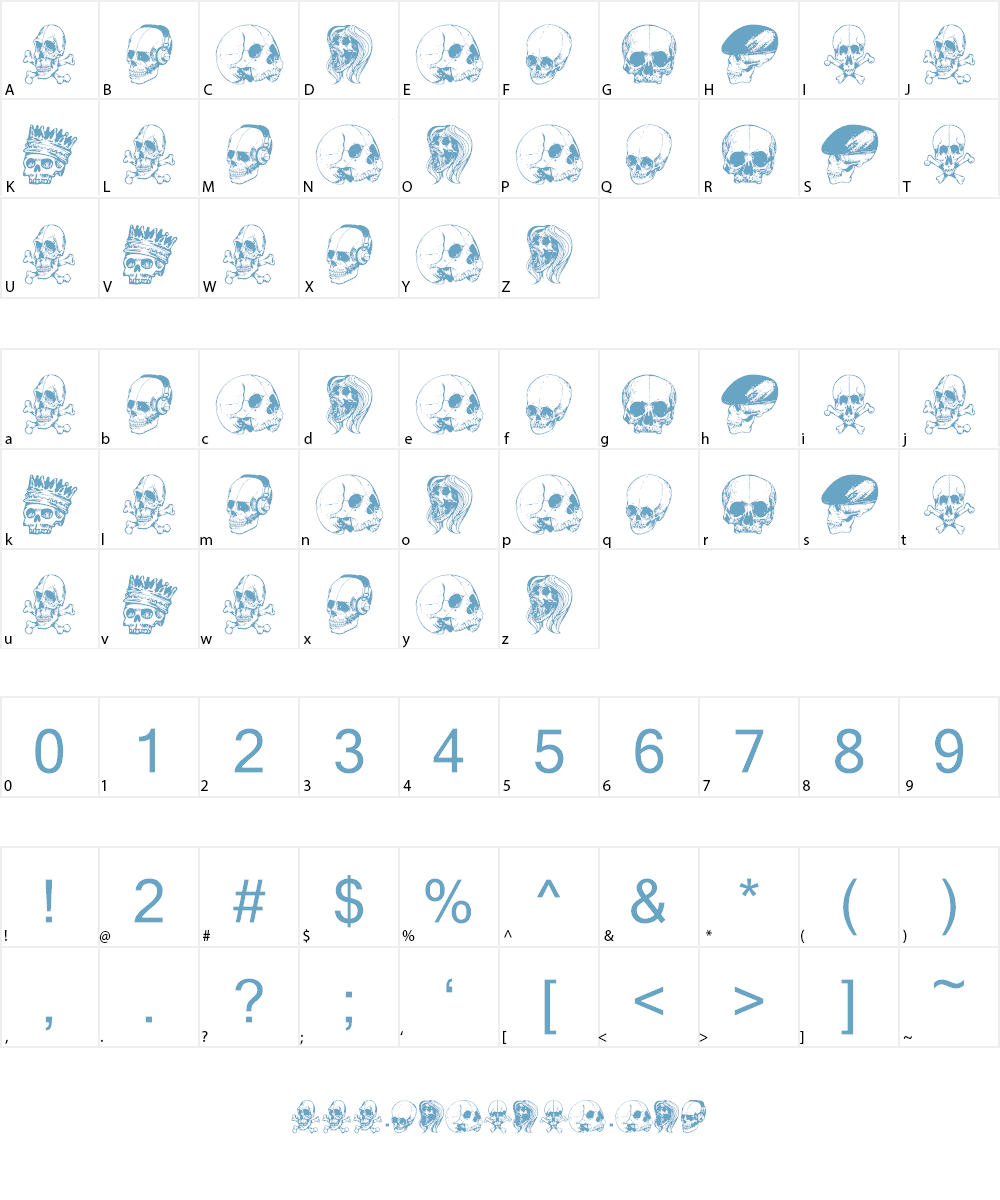 SKULL FONT Font Character